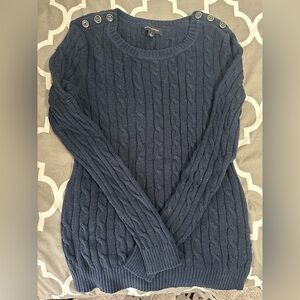 Banana Republic Blue Cable Knit Sweater